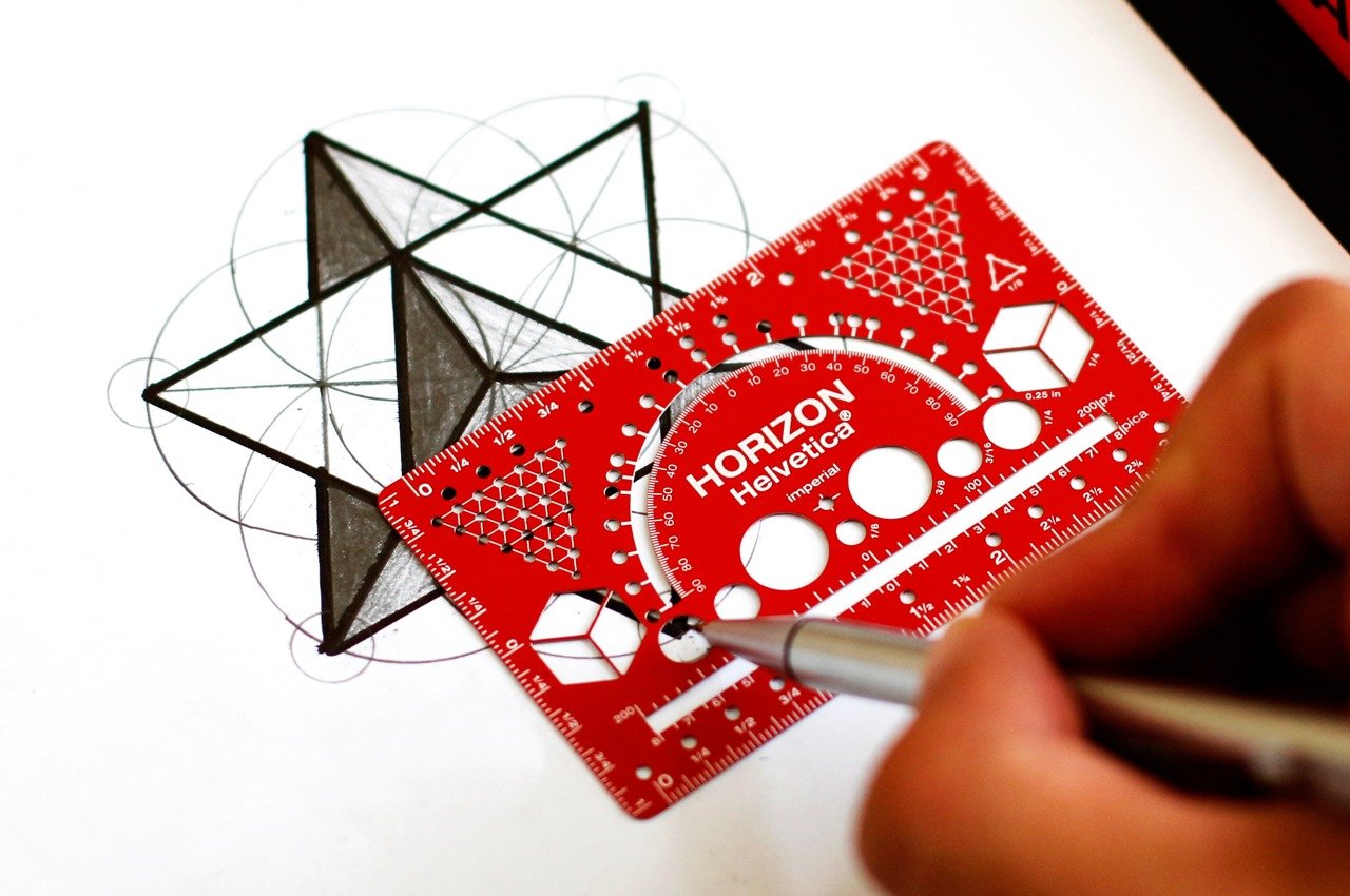 #This “Swiss army knife for artists” is a cleverly designed drawing stencil in the shape of a sketch tool