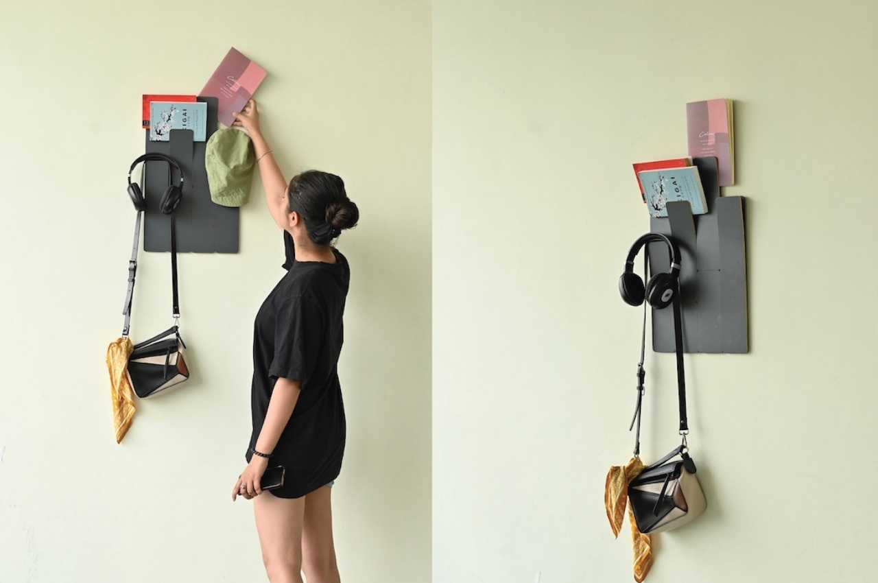 Wall organizer concept used MDF boards to hold your stuff