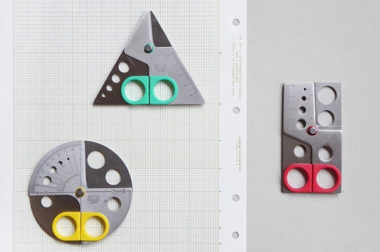 #These Japanese geometric scissors double up as quirky templates