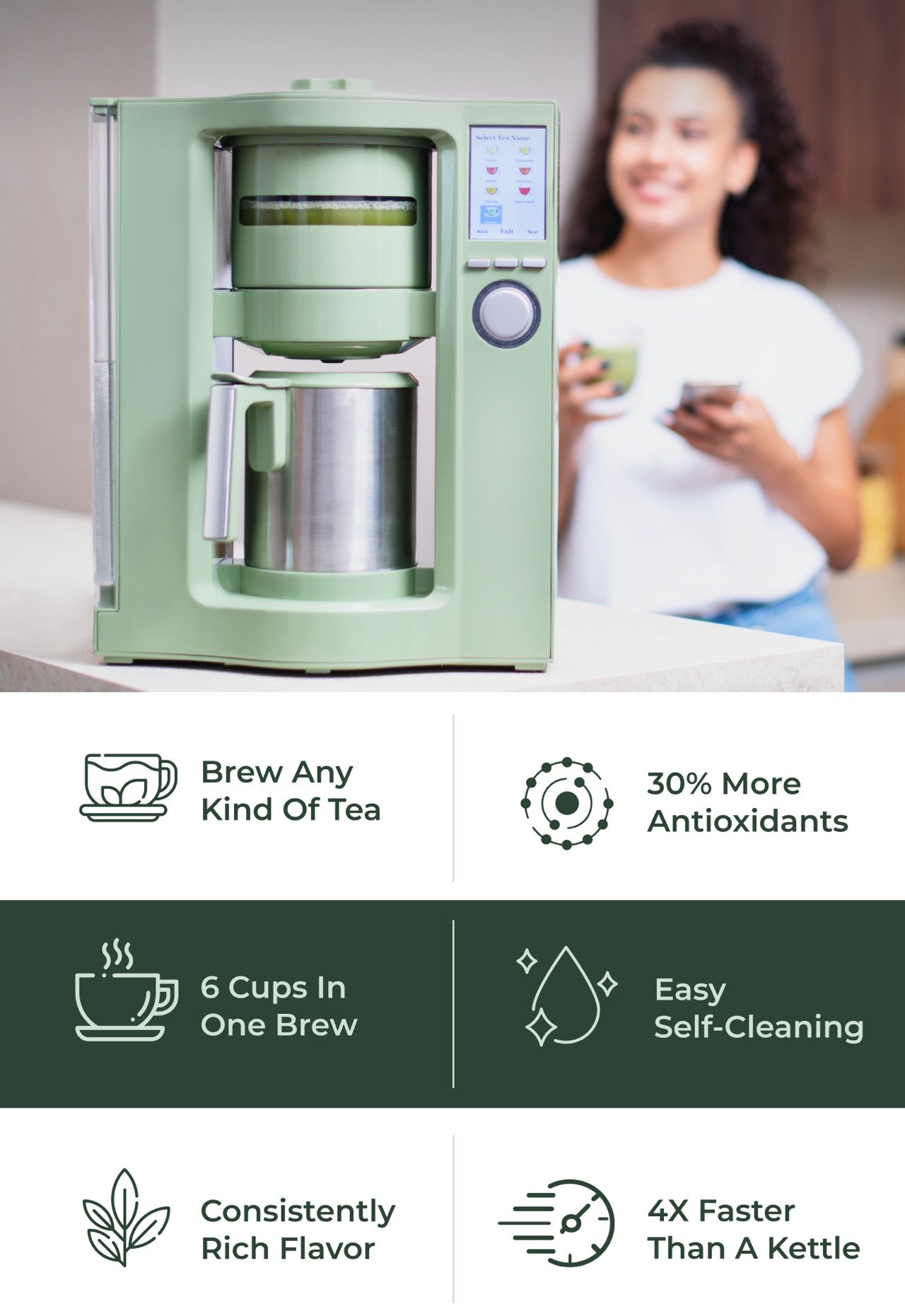 DESIGN AUTOMATIC TEA-MAKER ADVANCED PLUS