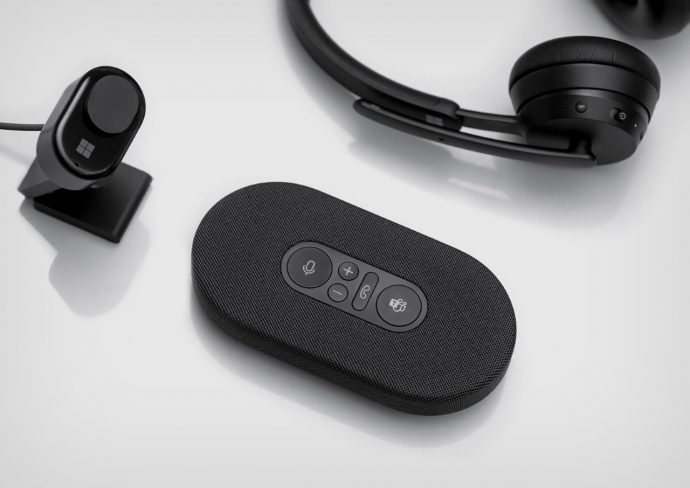 The Microsoft Teams Speaker is a smaller, sleeker, wireless version of the company’s Audio Dock