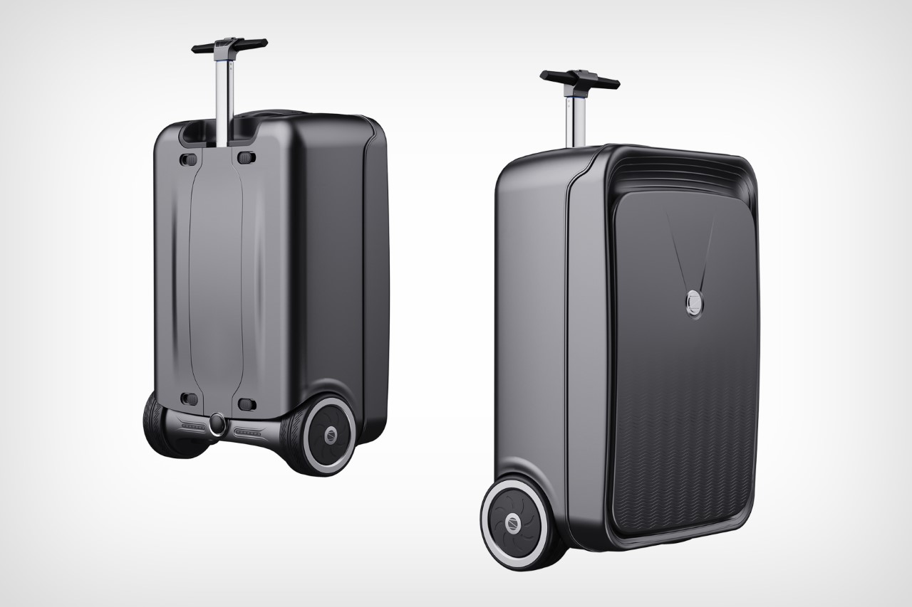 Brilliant or bizarre? This travel case comes with its own detachable electric hoverboard