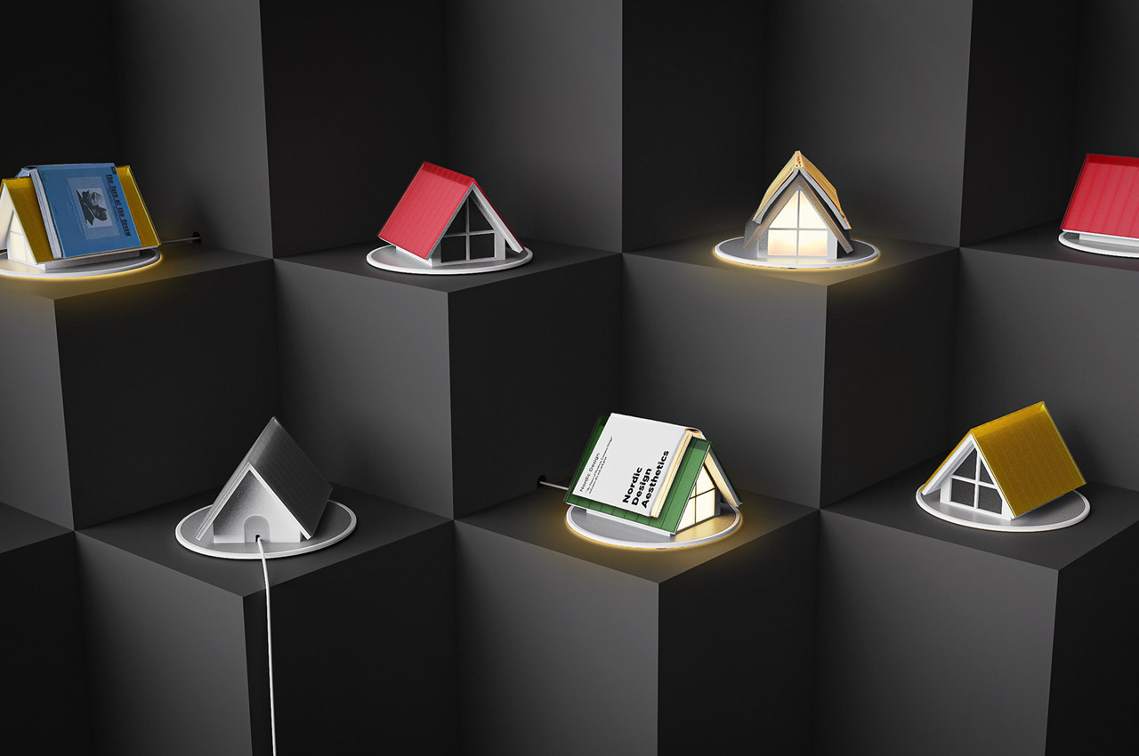 BOOF! Reading lamp lights up to embody the appearance of a house lit during the night