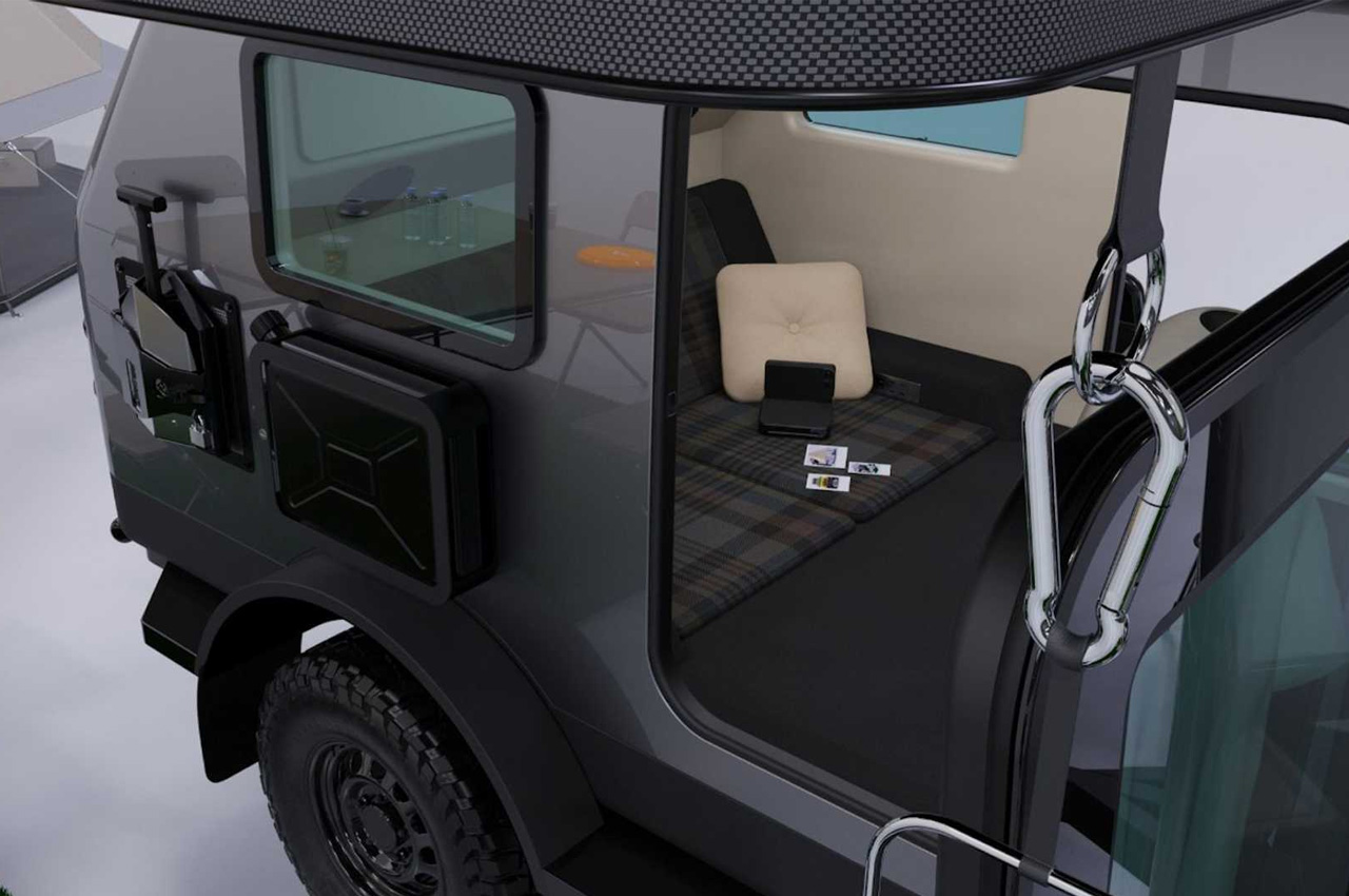 CAMP with Alpha Rex off-roading electric SUV at heart is the ultimate campsite we’d want