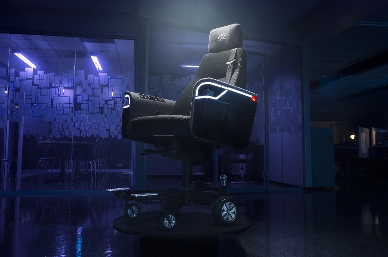 #Driveable Volkswagen electric office chair for workaholics who never want to get up