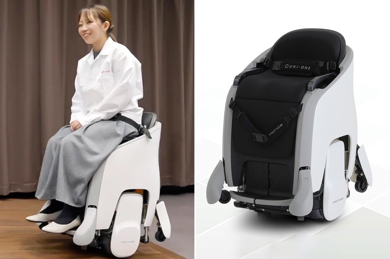#Honda Uni-One robotic wheelchair allows users to ride like they were walking independently
