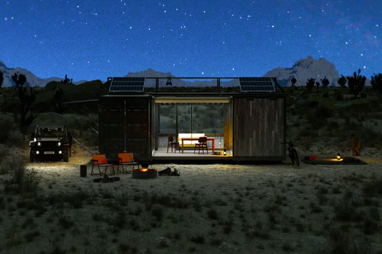 Jeep Container Home wants us to believe in no frills pack and move off-grid living