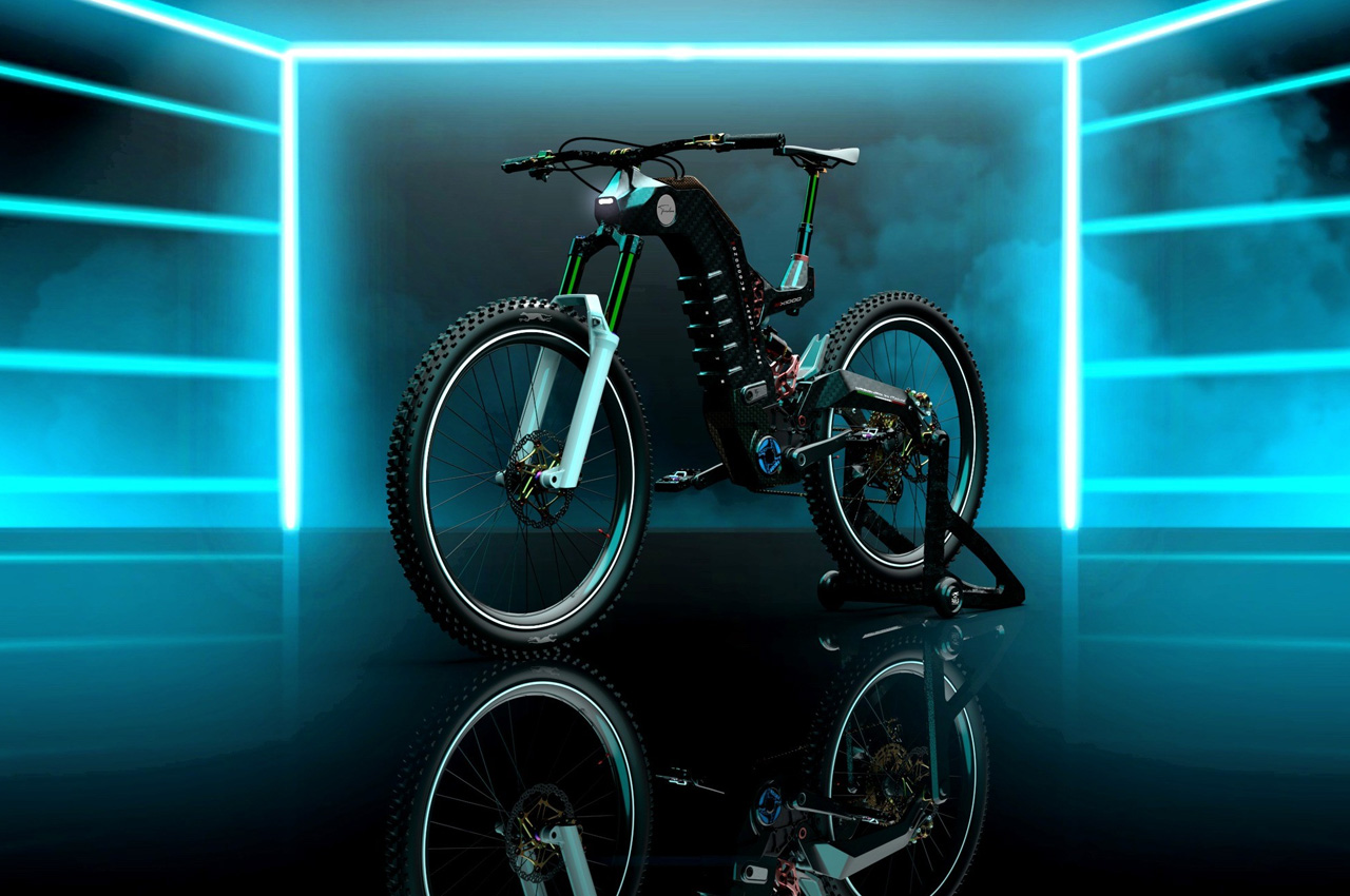 #Moto Parilla Tricolore electric MTB has more carbon fiber than your favorite superbike