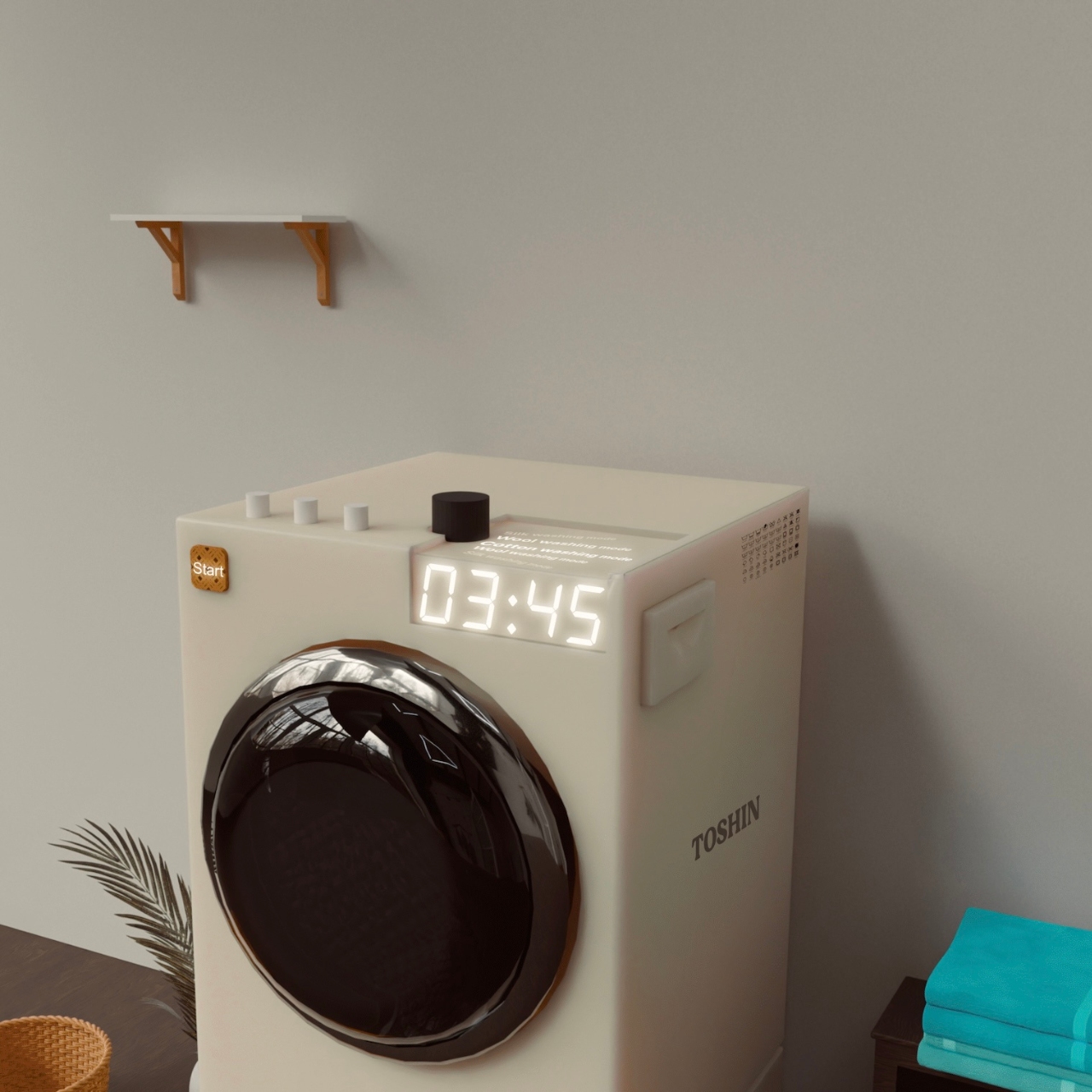 Retro-looking automatic washing machine brings smart washing functions