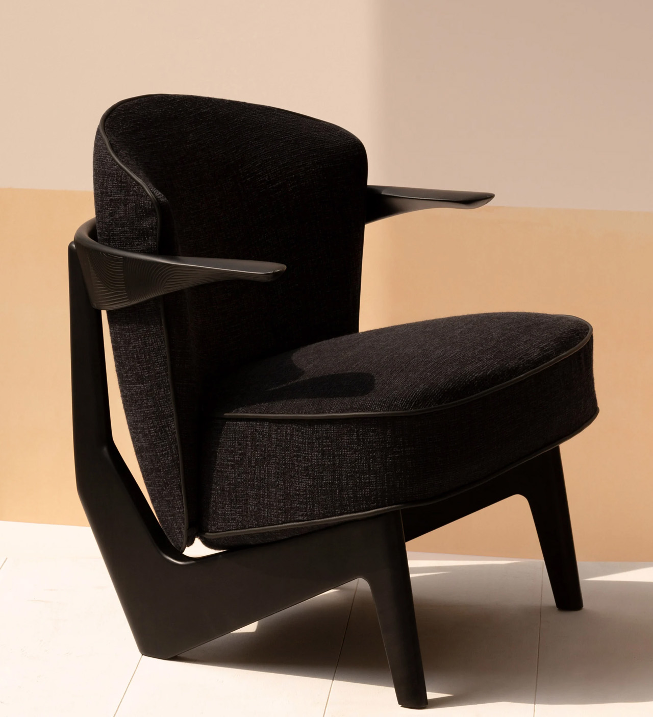 The Sova Lounge Chair is an ergonomic + comfortable chair built from sustainably sourced wood