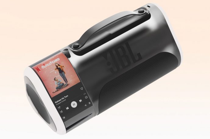 This cloud connected JBL speaker concept with curved display elevates audio bliss to the next level