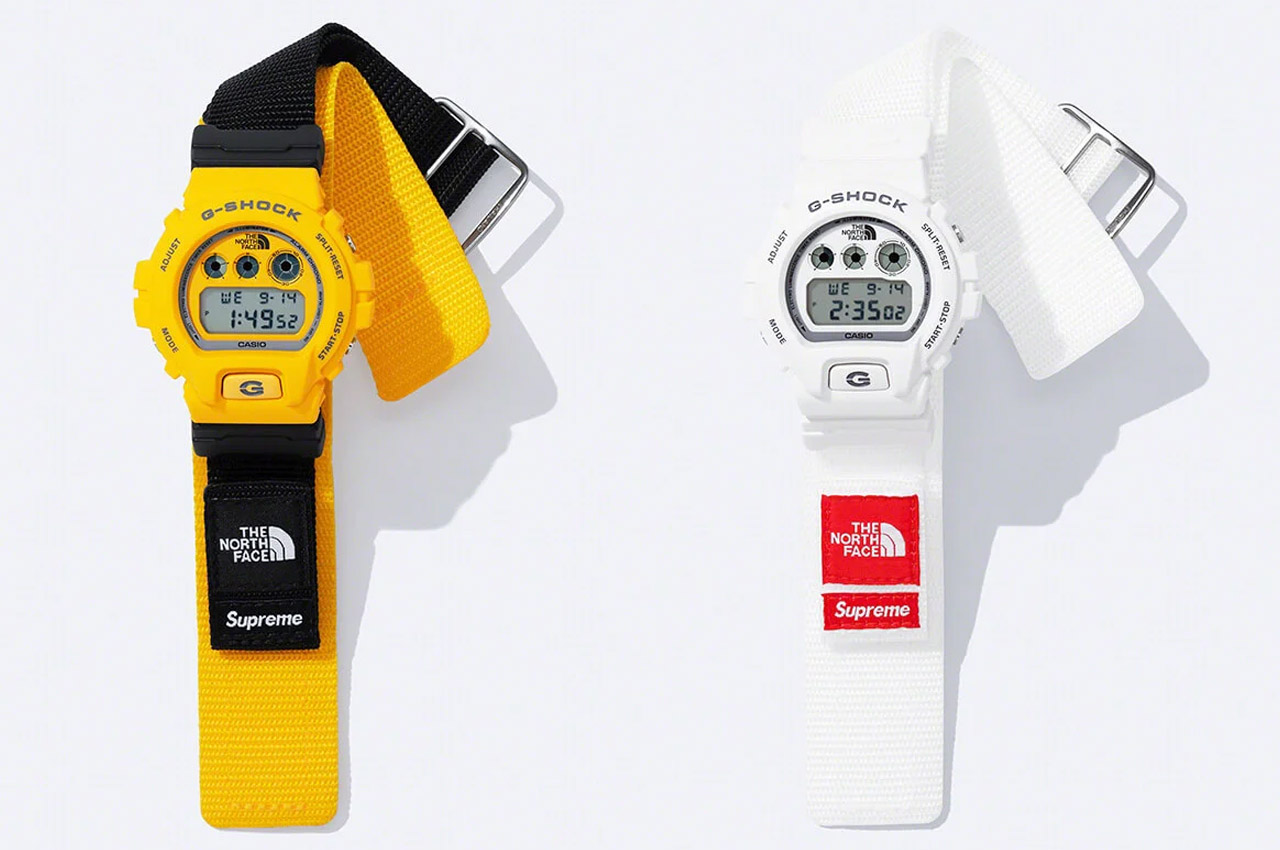 Supreme and The North Face collaborate to reimagine the popular G-Shock  DW-6900 in vivid colors - Yanko Design
