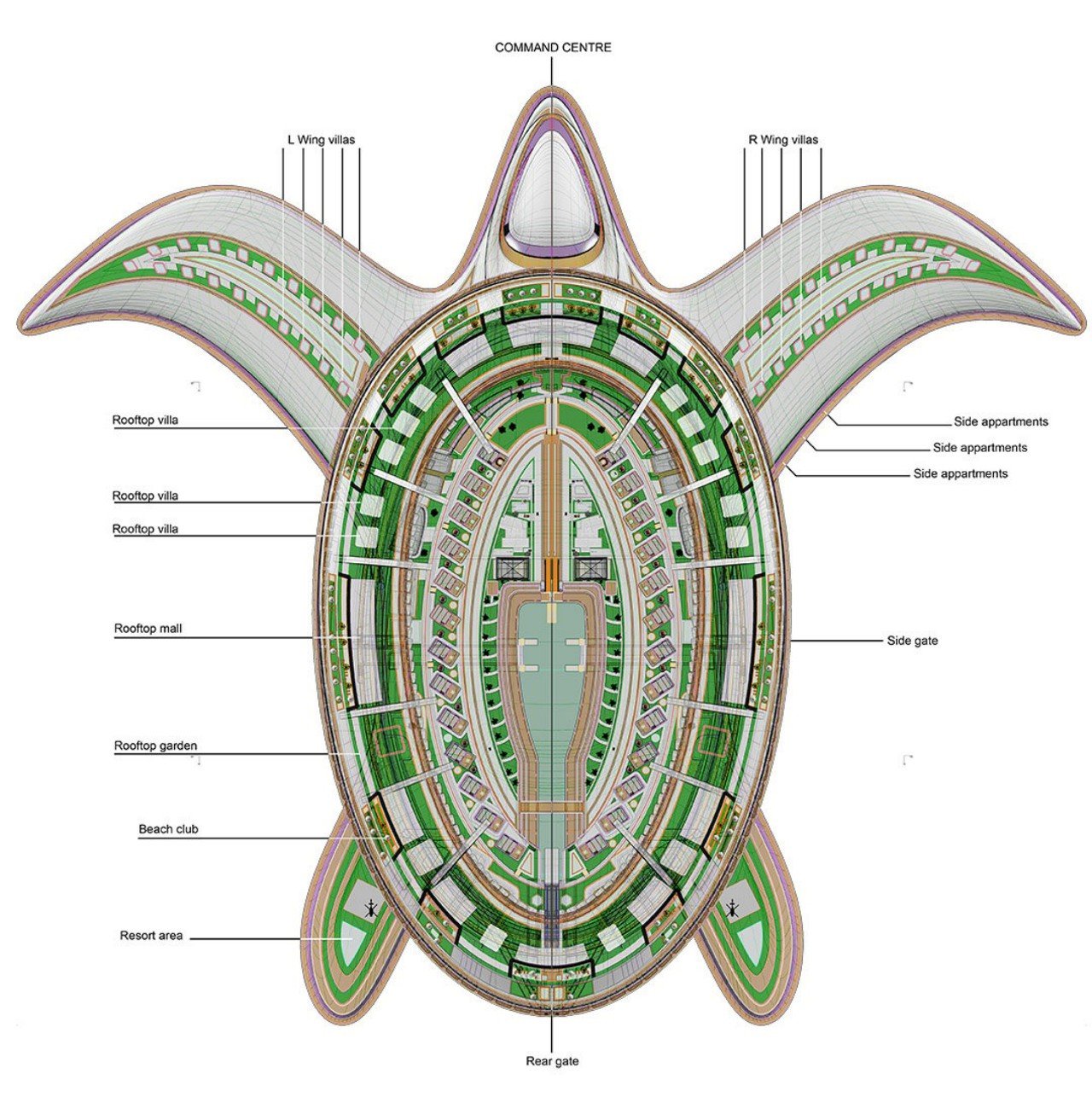 This turtle-shaped floating city could be the tourist destination of the future