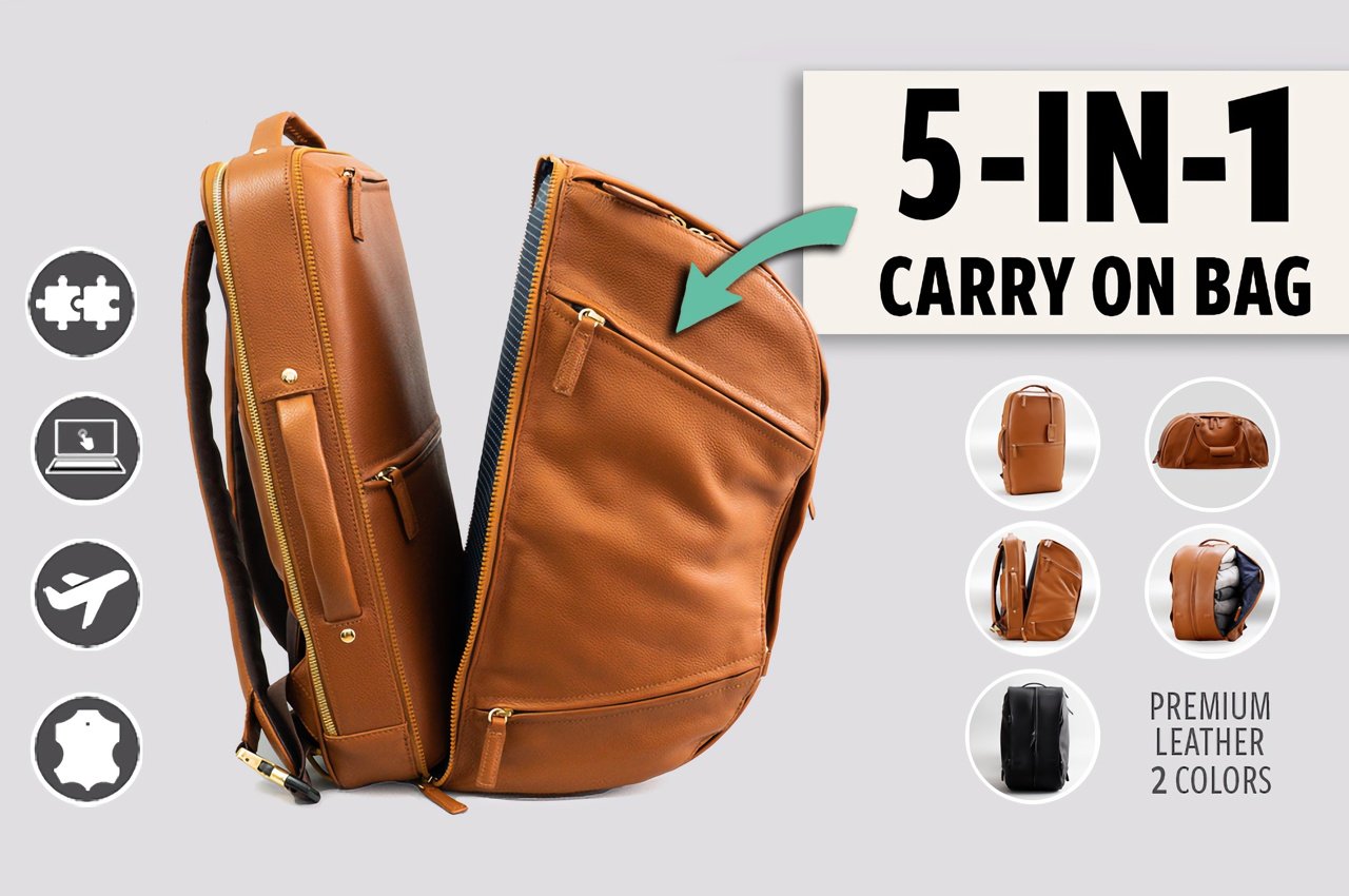 #This wild 5-in-1 backpack lets you stack-and-zip different modules to increase its storage capacity