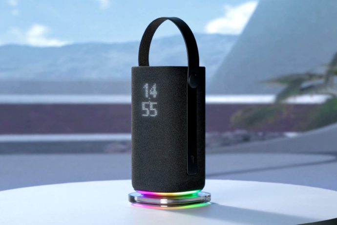 The Acer Halo Swing is an eclectic, portable, water-resistant smart speaker with a hidden LED display