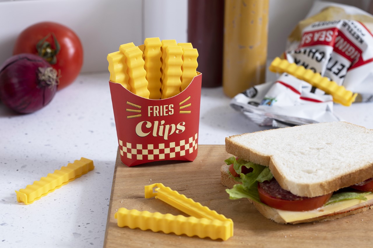 #These crinkle-cut fry-shaped bag clips add an adorable sense of whimsy to your kitchen