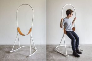Rocking chair with a built-in swing may just be the most playful seating experience I’ve seen