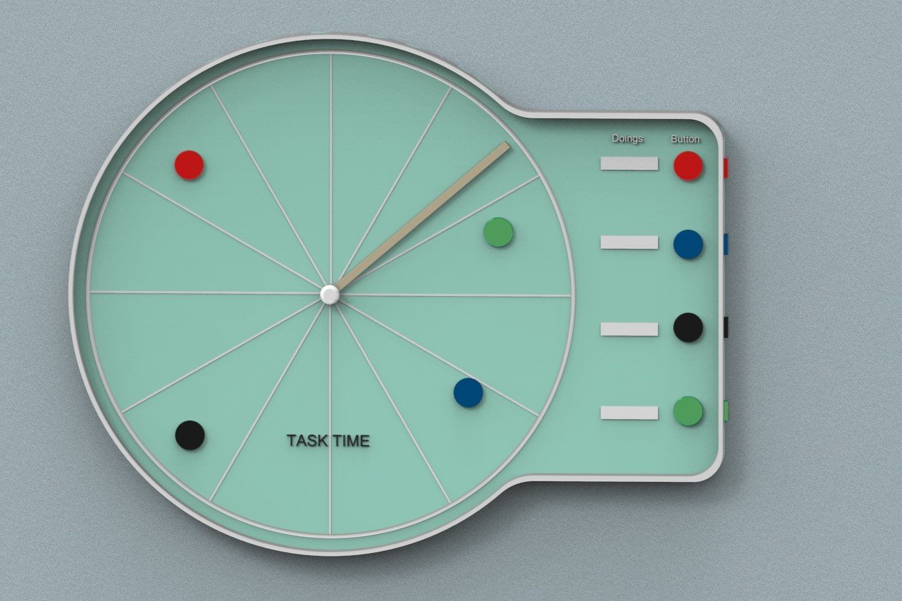 #Wall-clock with built-in task-board lets you be more efficient with your time