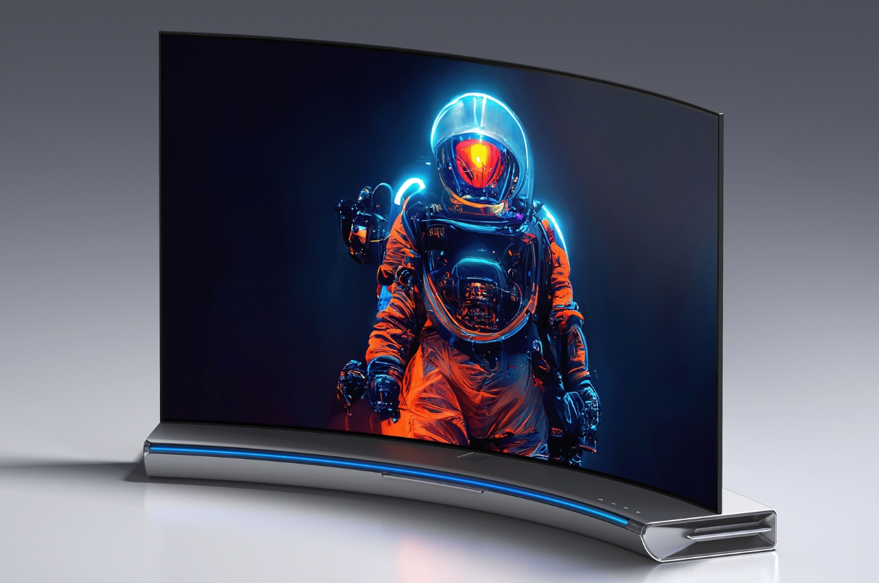 #Bendable OLED display lets you turn regular flat screen into bent screen with just a button