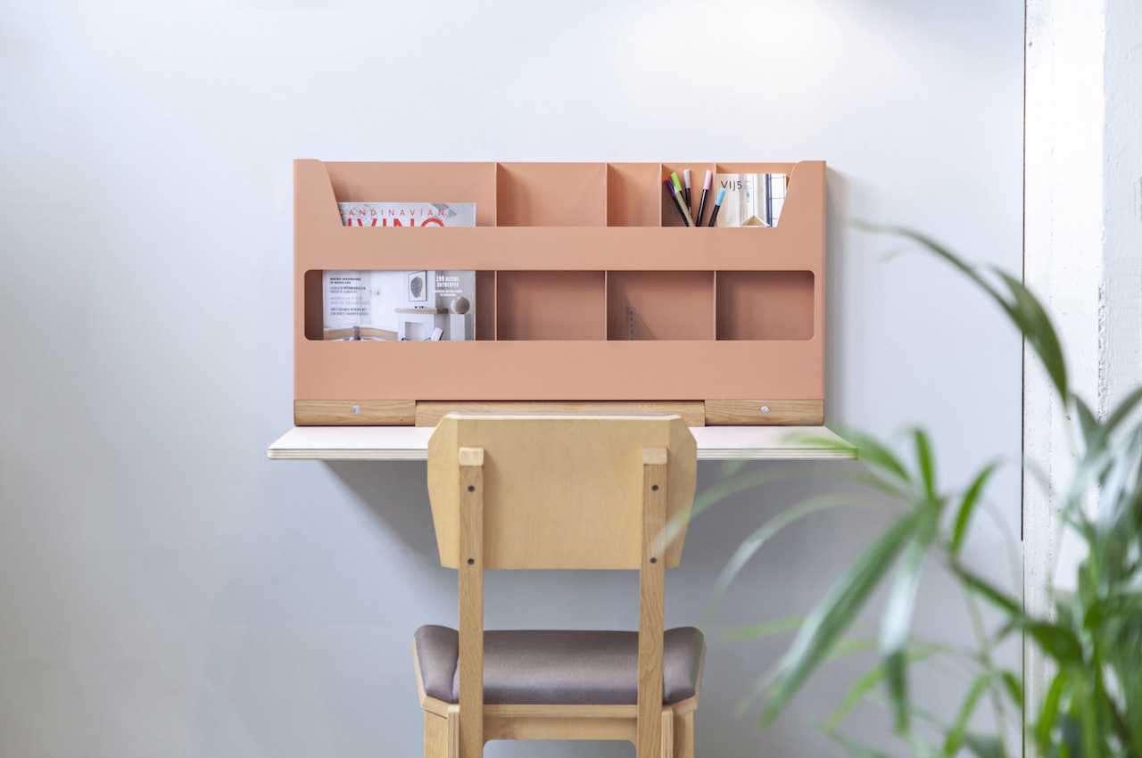 #This IKEA-worthy minimal fold-away workdesk is inspired by the design of laptops