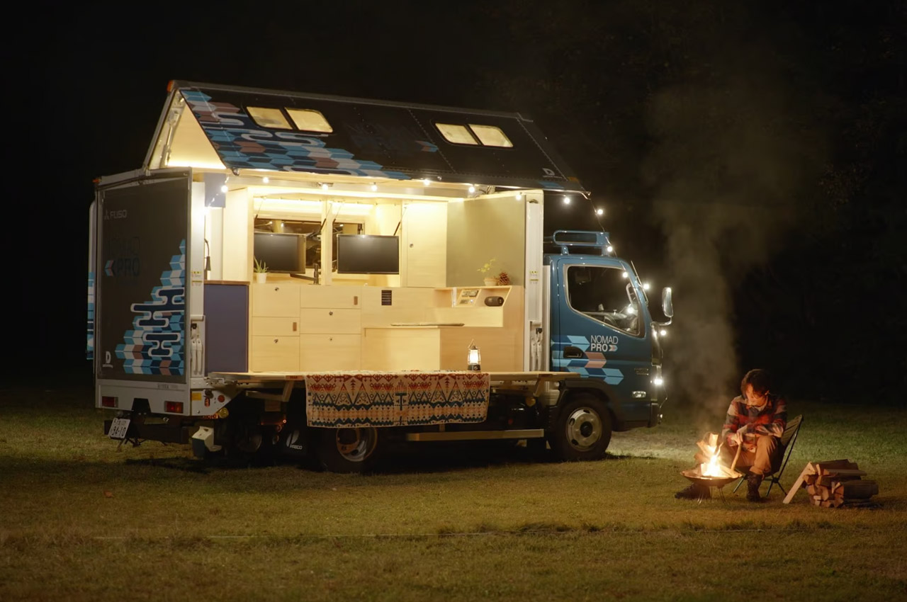 #Mitsubishi Fuso NomadPro Canter mobile office creates sense of openness not possible with other ‘nature’ connecting RVs