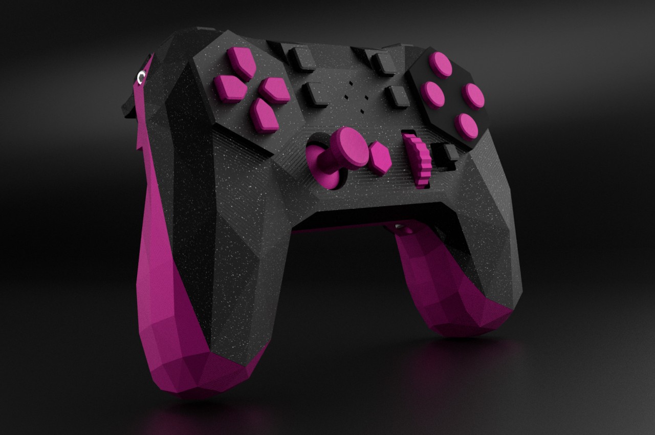#This DIY game controller looks like a low-poly object taken from a video game
