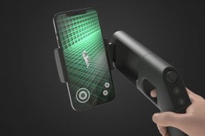 This futuristic-looking phone controller puts a literal spin on shooting videos