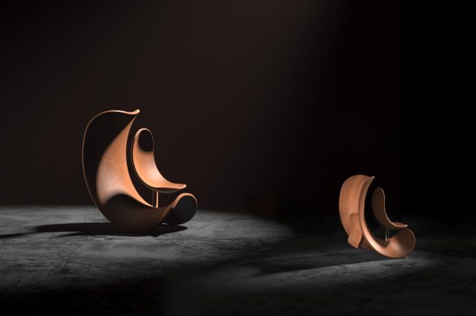 This rocking chair design concept is an odd ode to couch potatoes