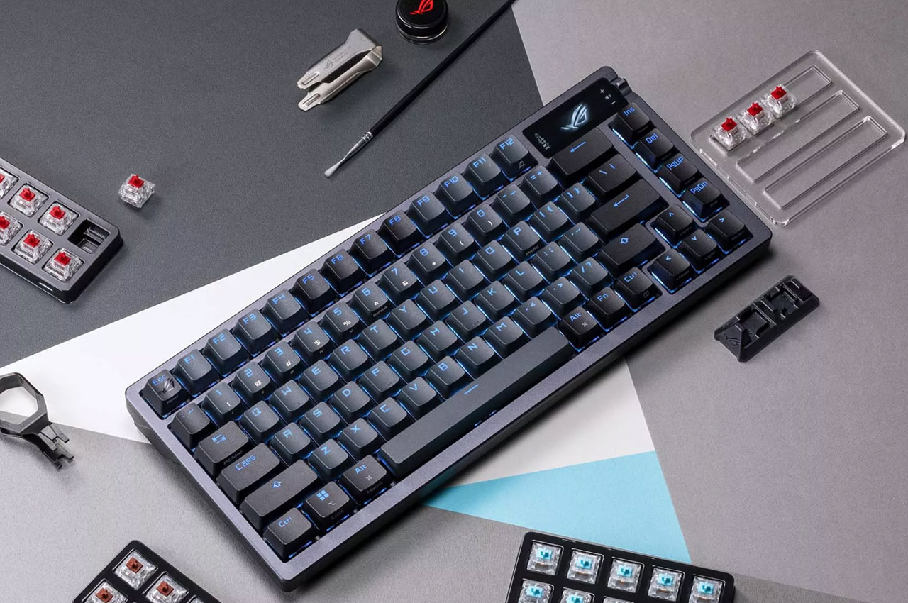 Asus releases mechanical keyboard at CES with ROG NX switches you can swap for your choice - Yanko Design