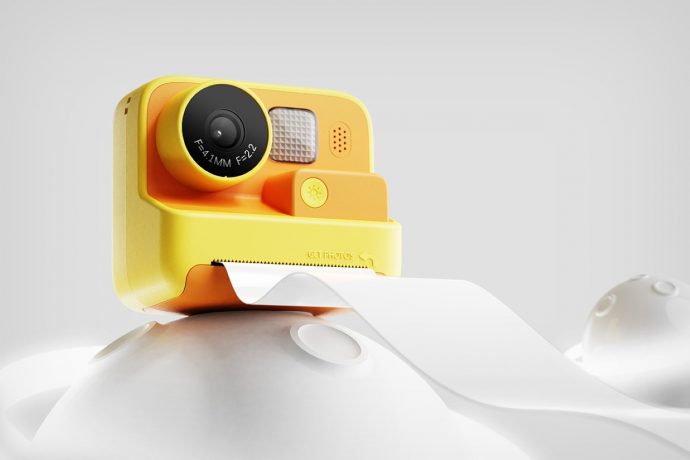 Instant camera for kids uses a thermal printer to turn their visions into black and white photographs