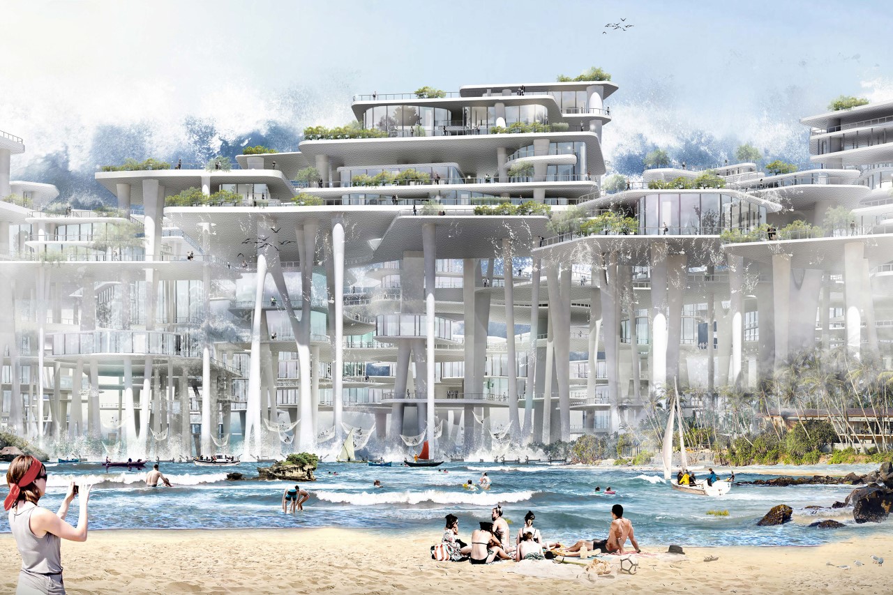 #This tsunami-blocking coastal city draws inspiration from the shape of mangrove roots