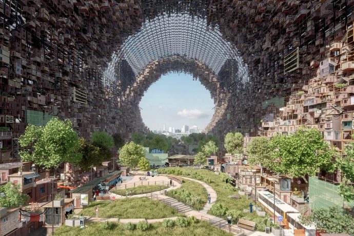 Interstellar-inspired futuristic ‘cylindrical’ city concept combines farmland with urban dwelling