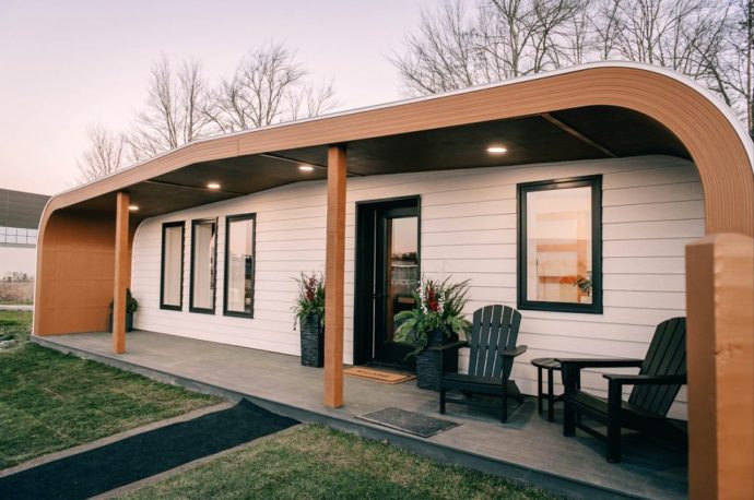 This wooden home is the world’s first 3D-printed home built entirely from bio-based materials