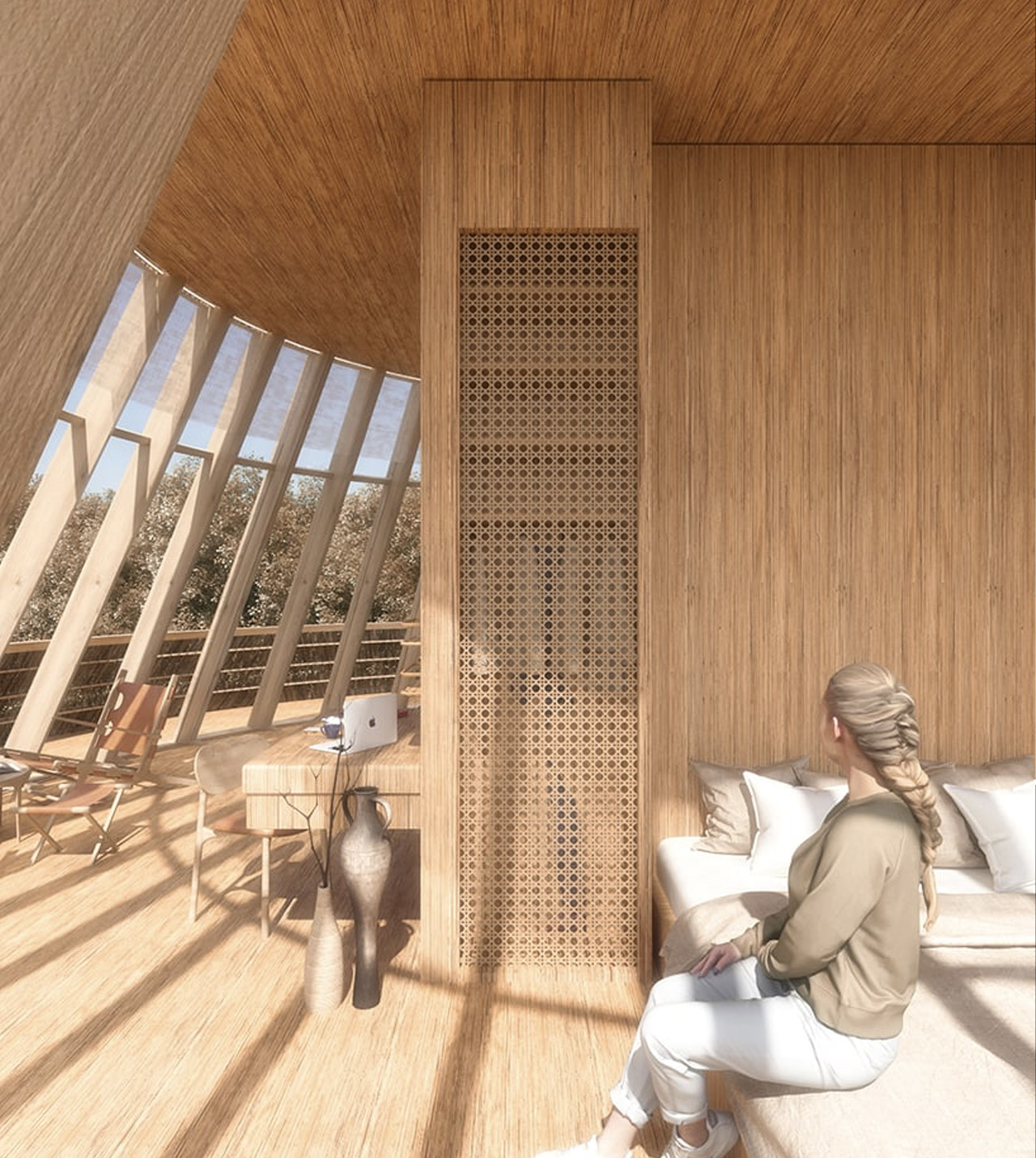 This eco-tourism safari resort in Africa pulls water out of the air using transparent solar devices