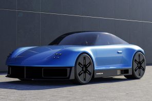 Electric Porsche 911 concept looks pretty in panoramic glass windshield + headlights staring straight into the eye