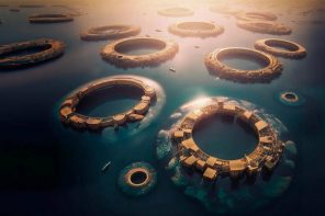 Self-sustaining island cities in the middle of the Great Pacific garbage patch are designed to clean the ocean
