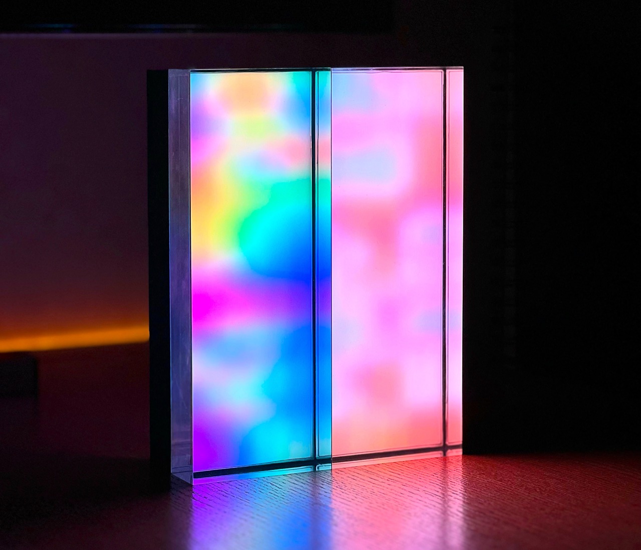 The perfect smart lamp for 2023: Moonside Neon Crystal Cube is a sleek, modular lamp with a vibrant character