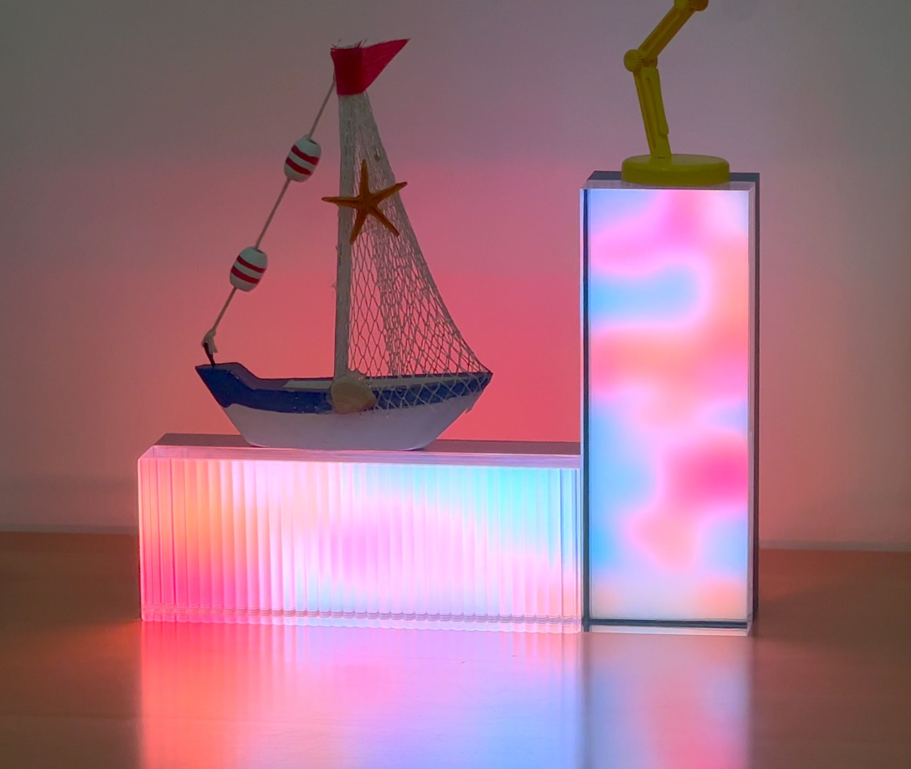 The perfect smart lamp for 2023: Moonside Neon Crystal Cube is a sleek, modular lamp with a vibrant character