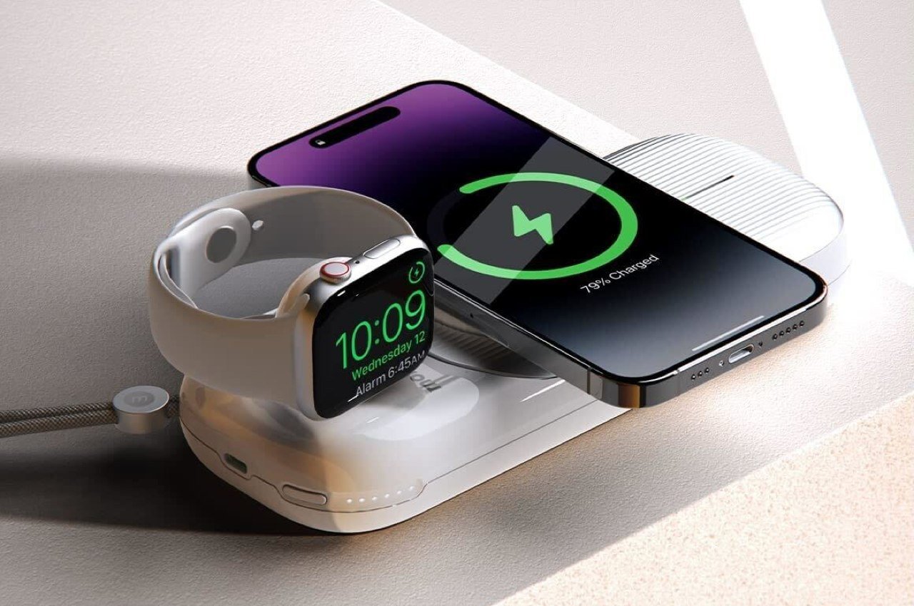 #These all-in-one portable wireless chargers can juice your phone, earbuds, and watch, and they’re on sale