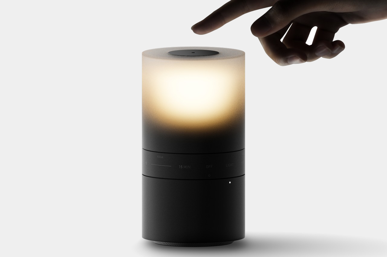 This aroma and mood lamp in one has a to help you focused - Yanko Design