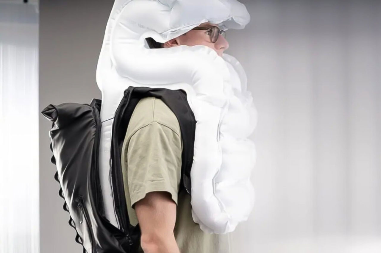 #This backpack deploys into an airbag to keep the cyclists safe from injury