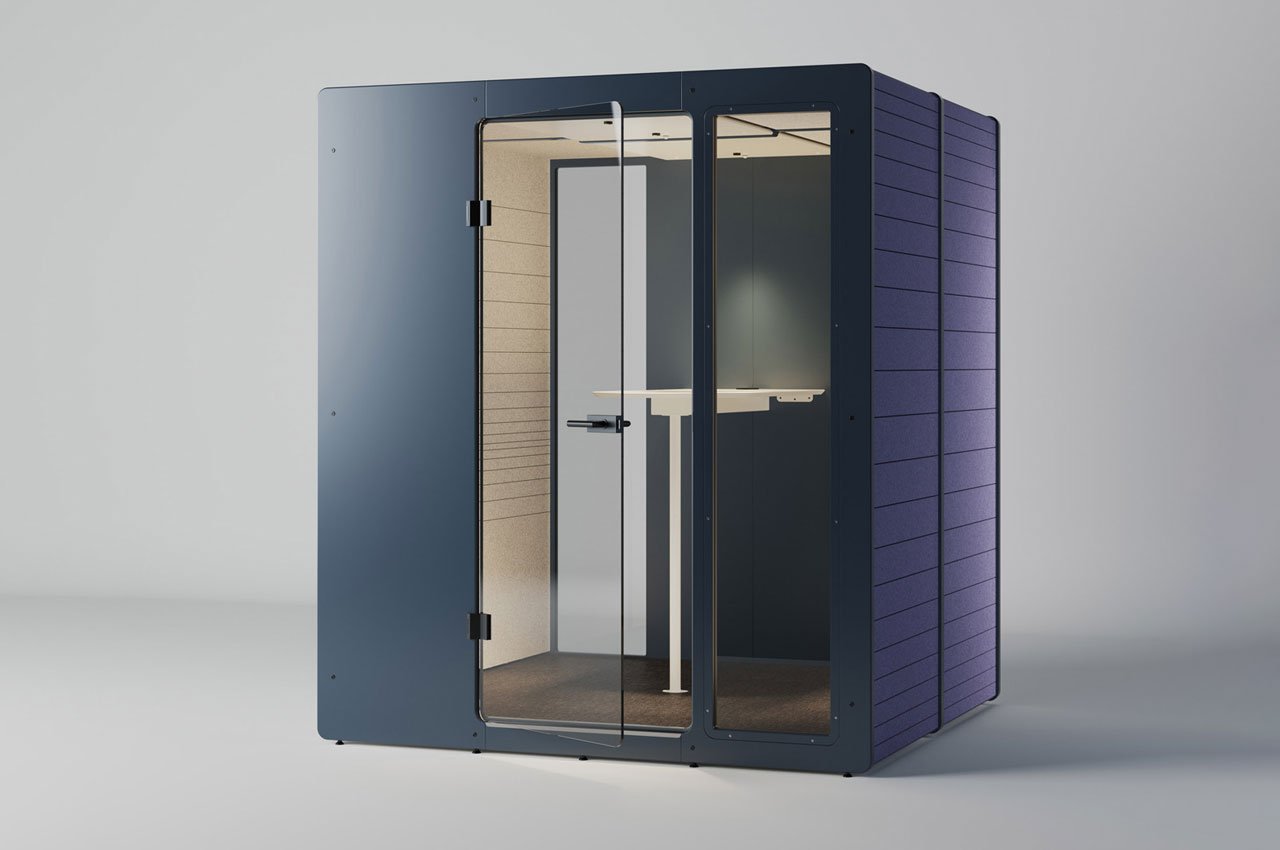 This minimal office booth is “the most sustainable office booth on the market” that can be assembled in 90 minutes