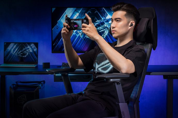 Ultra-versatile ROG Destrier Ergo Gaming Chair cocoons mobile gamers in distraction-free ergonomic comfort