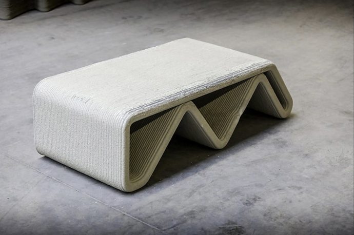 This 3D printed sculptural concrete bench is designed to enhance the Southampton Skate Park
