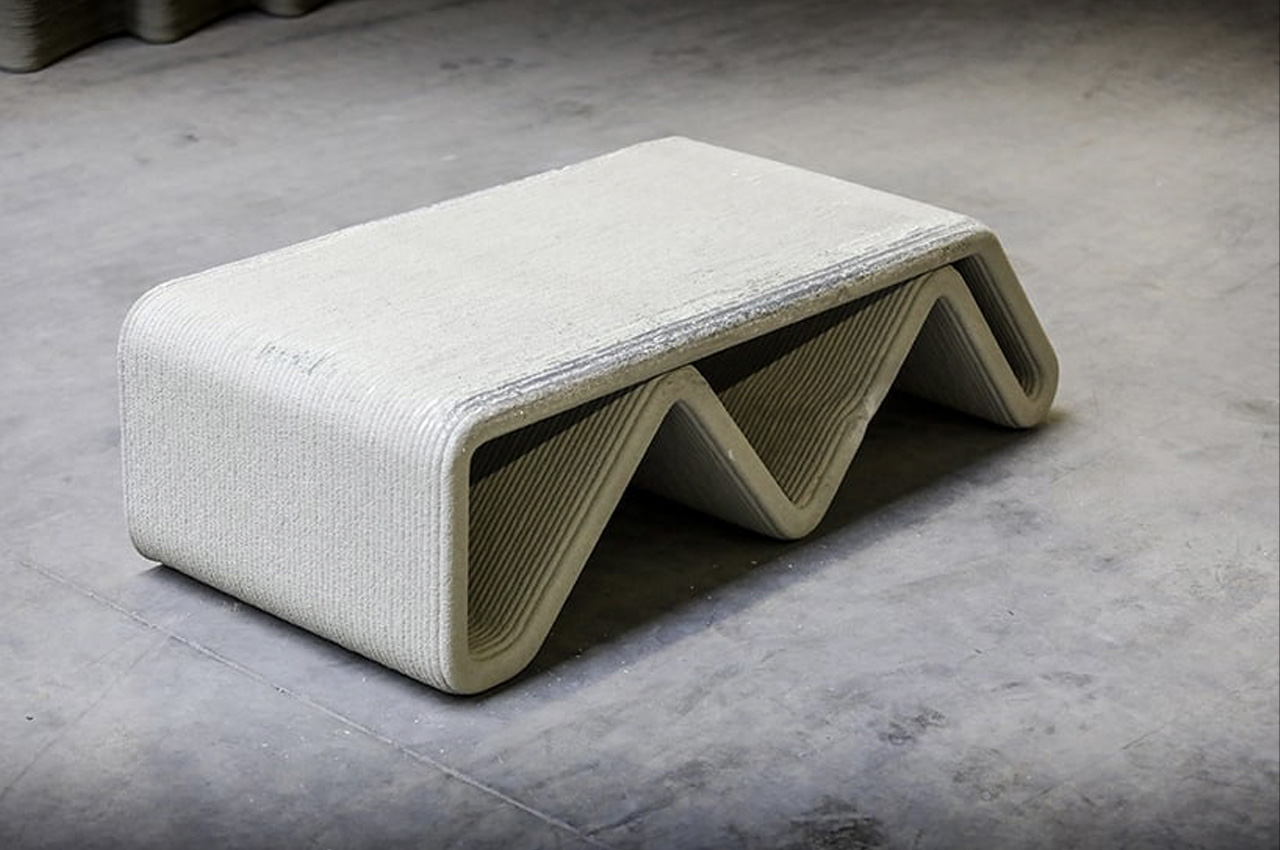 #This 3D printed sculptural concrete bench is designed to enhance the Southampton Skate Park
