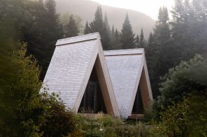 A-shaped cabins are designed to help you experience nature with comfort in an agrotourism area