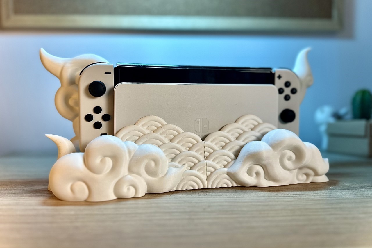 Beautiful 3D-printed Nintendo Swap dock makes your gaming console relaxation on Japanese zen clouds
