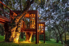This enchanting treehouse in Brazil is deeply inspired by the forest it is located in
