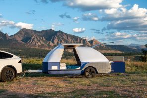 Colorado company’s family teardrop trailer is a power bank for your EV