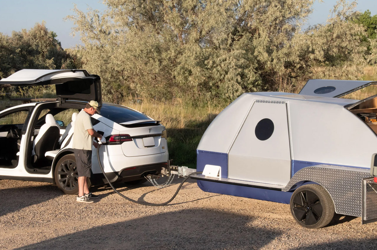 Colorado company’s family teardrop trailer is a power bank for your EV